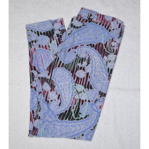 EUC LulaRoe TC Periwinkle Paisley Leggings - Picture 3 of 3
